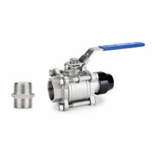 Válvula de bola en Inox rosca macho y brida